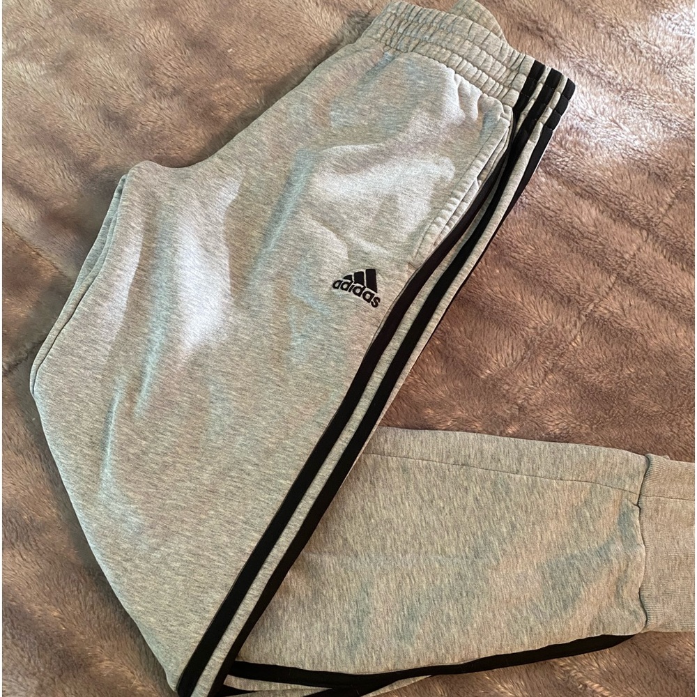Adidas gray boys sweatpants 14/16
